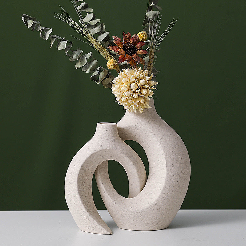 Ceramic White Hydroponic Vase